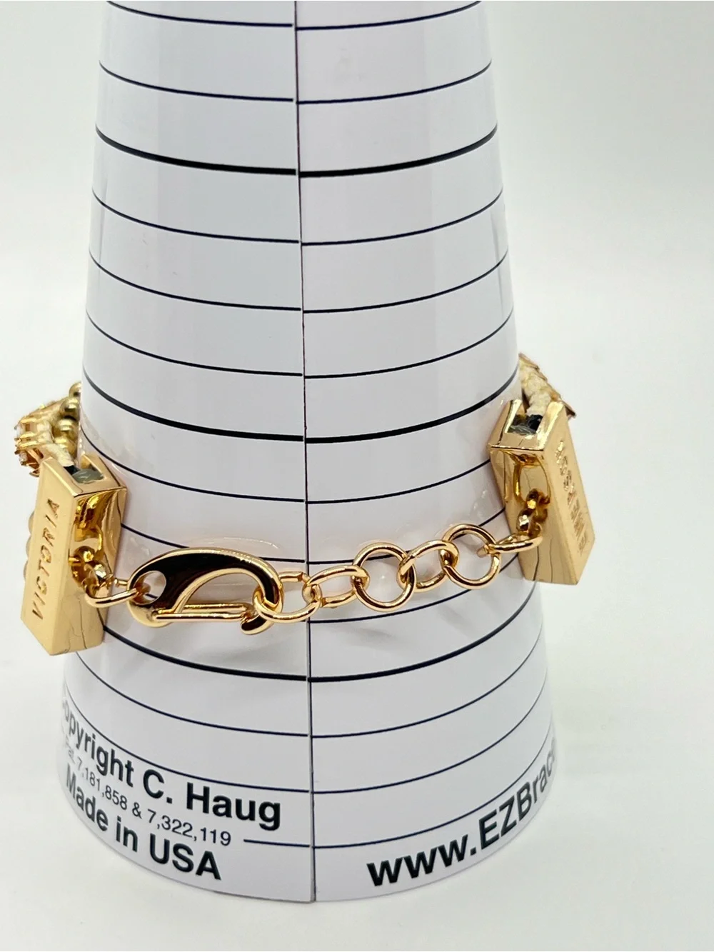 Victoria Emerson Multi-Strand Gold Tone Bracelet Bohemian Festival